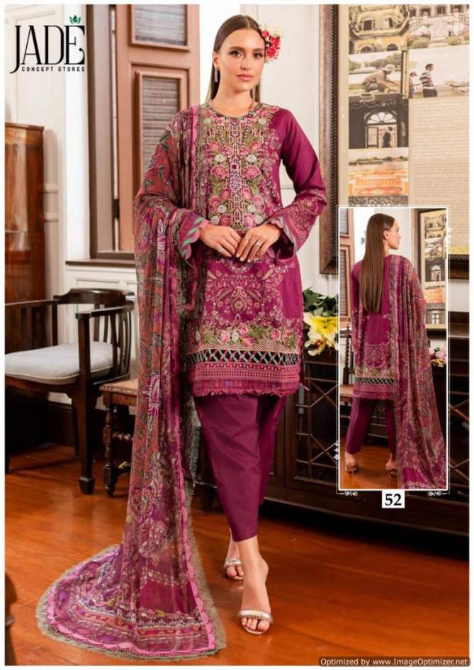 Chevron Vol 6 By Jade Pure Lawn Cotton Pakistani Dress Material Wholesalers In Delhi